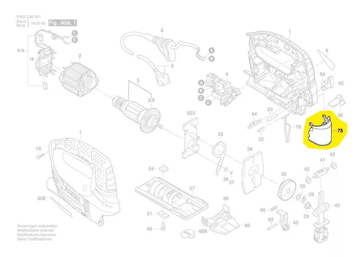 Capot recouvrement réf. 2 609 003 453 BOSCH